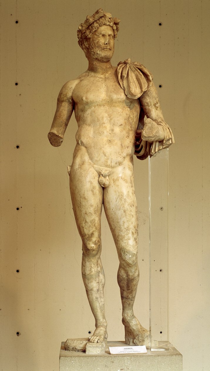 Staty av kejsar Hadrianus (Adrien) - Arkeologiska museet i Vaison-la-Romaine, 200-talet av Roman