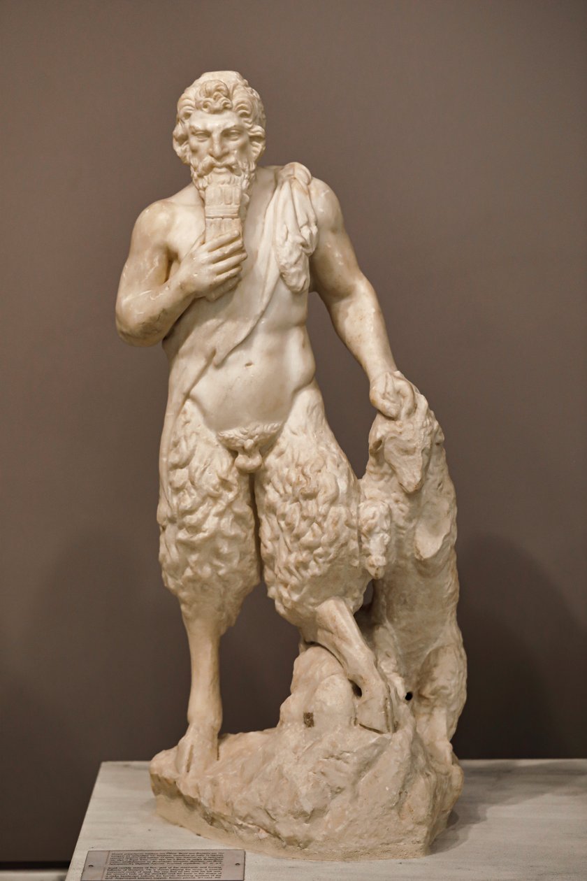 Staty av guden Pan, 2:a århundradet av Roman
