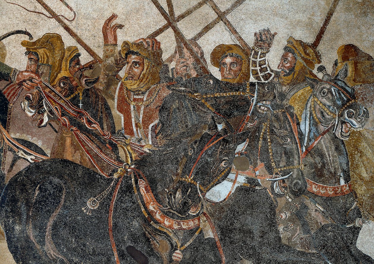 Slaget vid Issos som Alexander III den store vann mot Darios av Roman