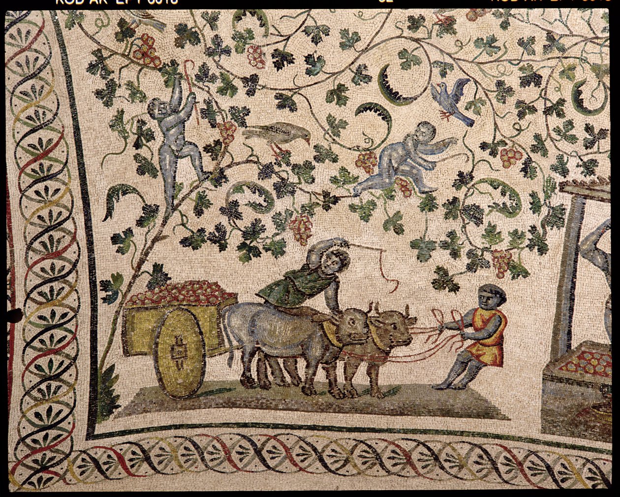 Druvskörden (mosaik) av Roman
