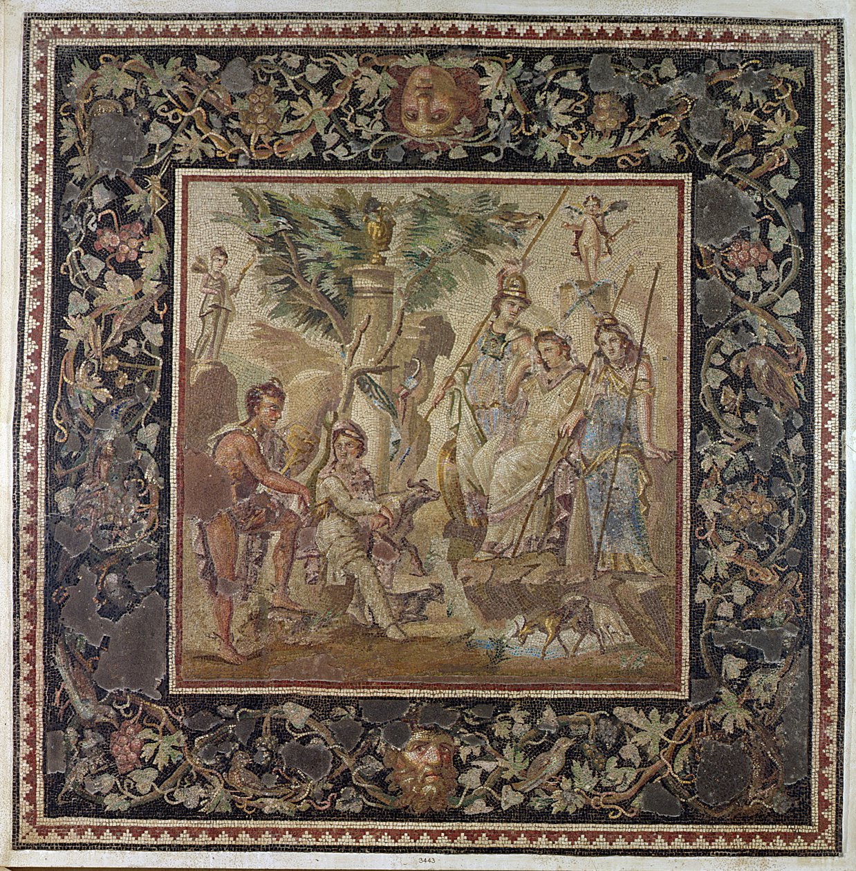 Domen i Paris, från Atriumhuset, Antiokia, ca 115 e.Kr. (mosaik) av Roman