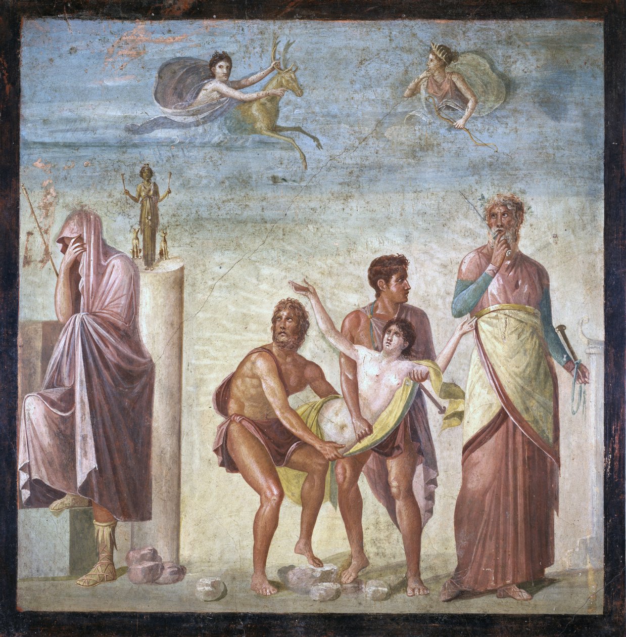 The Sacrifice of Iphigenia, från den tragiska poetens hus, Pompeji, 4:e dekorativa stilen, ca 30 e.Kr. av Roman