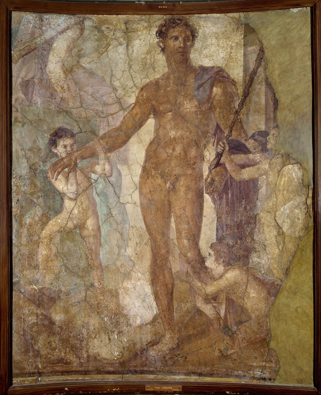 Thesee Liberateur (och Minotauren). Fresk av Roman
