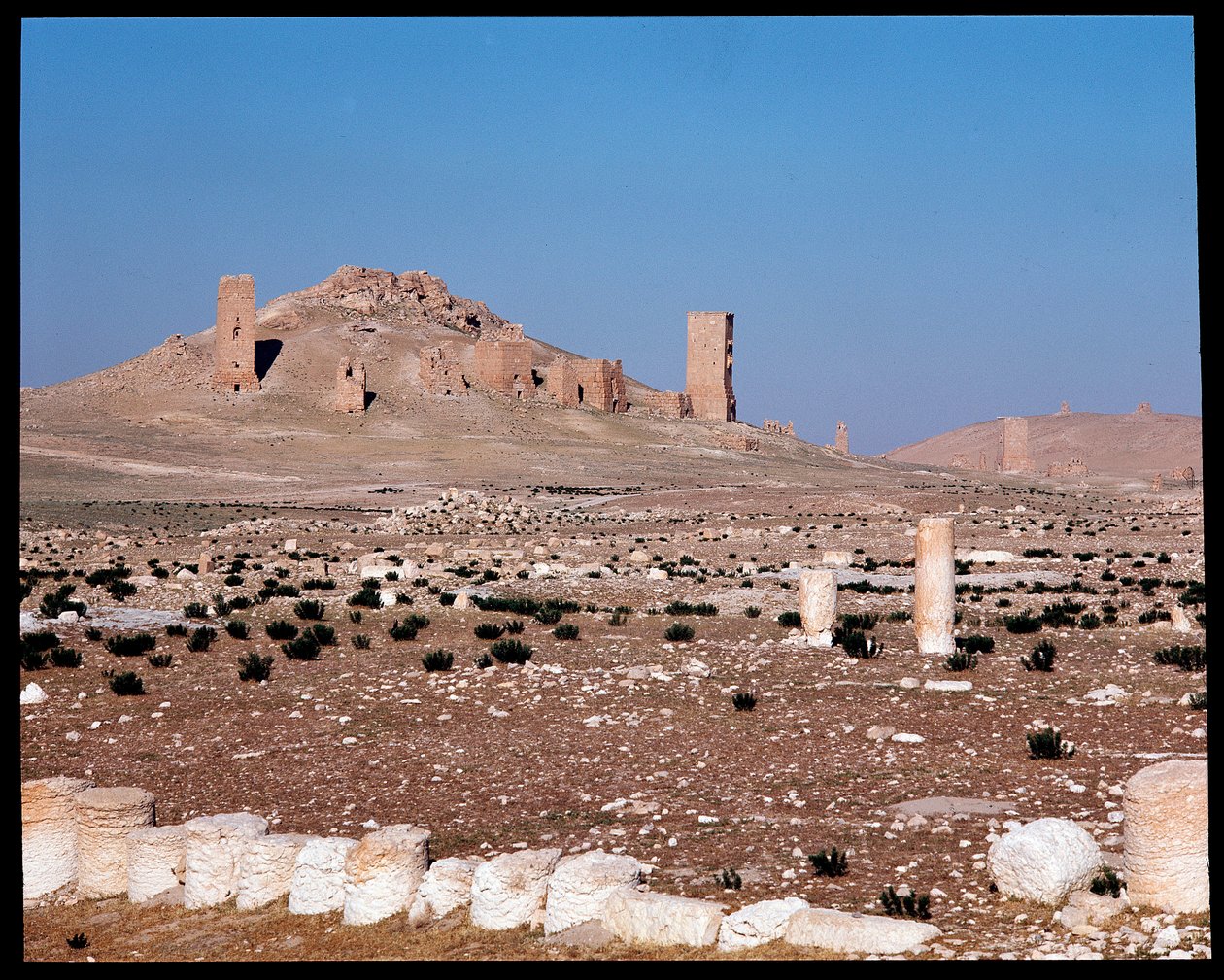 Utsikt över Iamblichus och Elahbels torngravar (Fotografi) av Roman