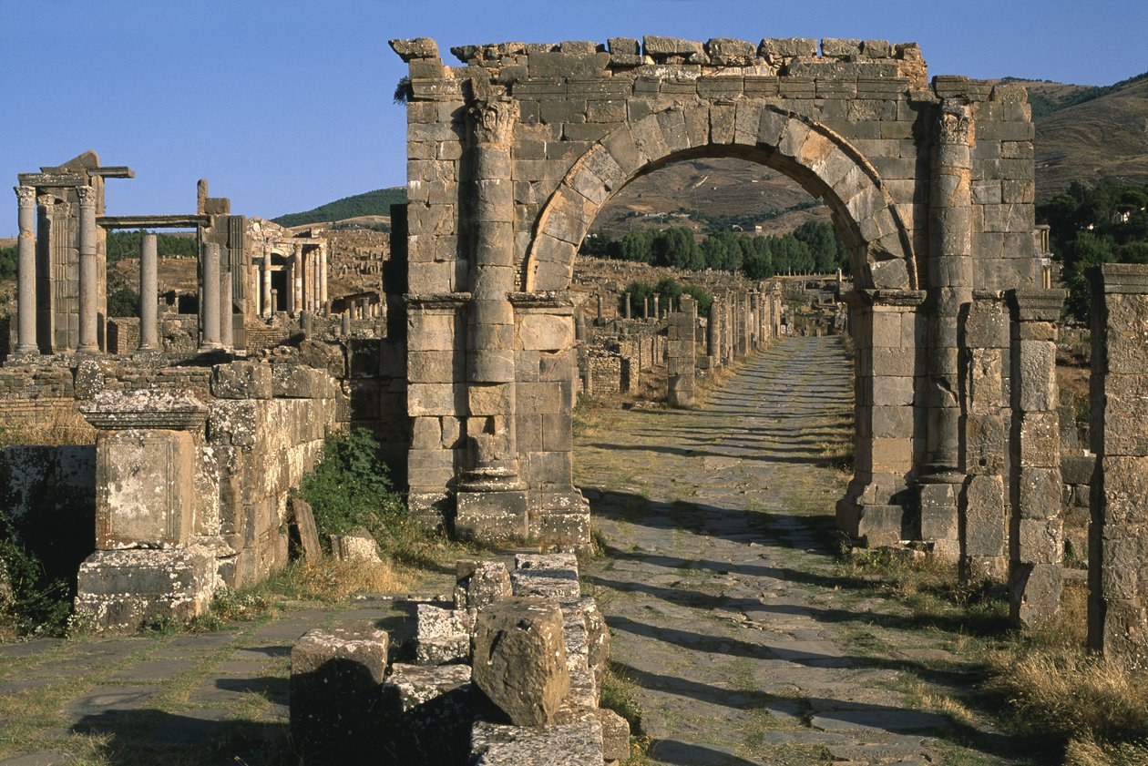 Kort, valv och Venus tempel (till vänster), hög kejsarperiod (27 f.Kr.-395 e.Kr.) av Roman Imperial Period