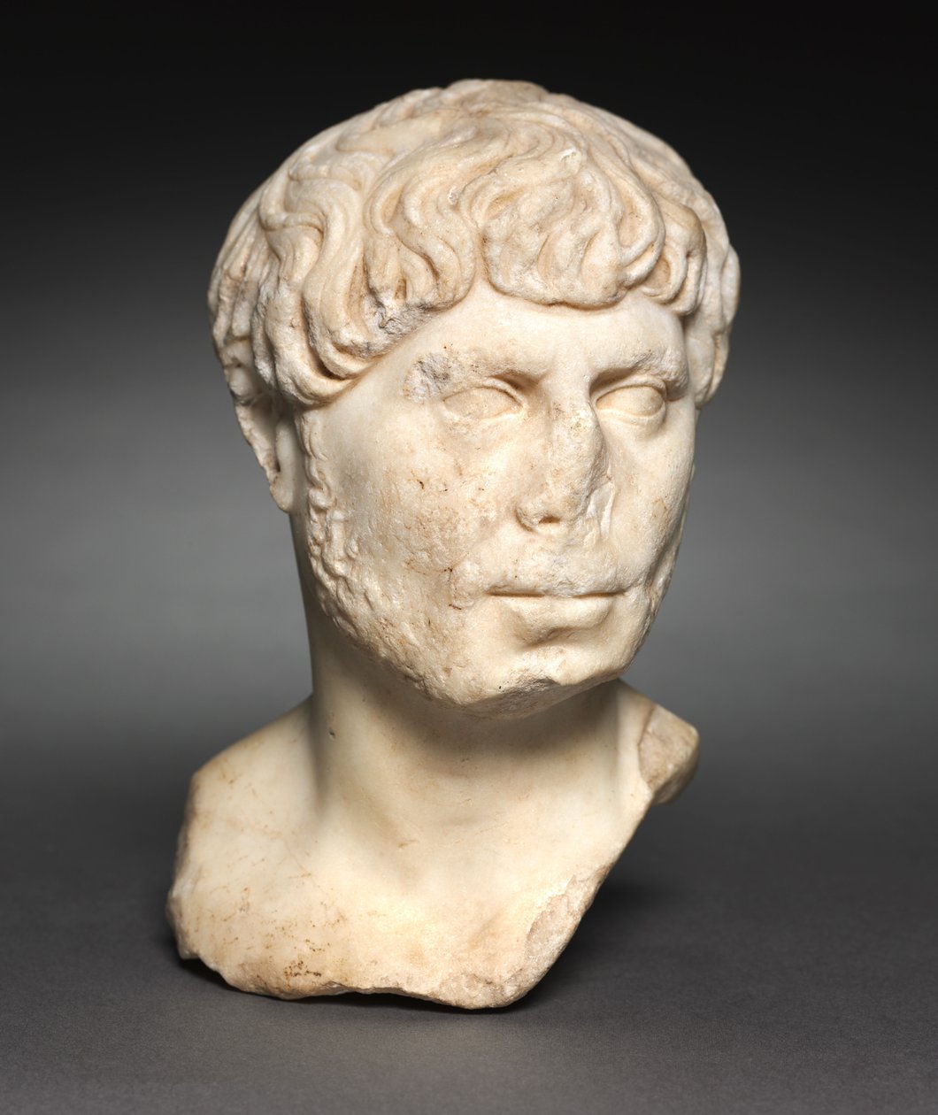 Head of a Bearded Man, c.125 (marmor) av Roman Imperial Period