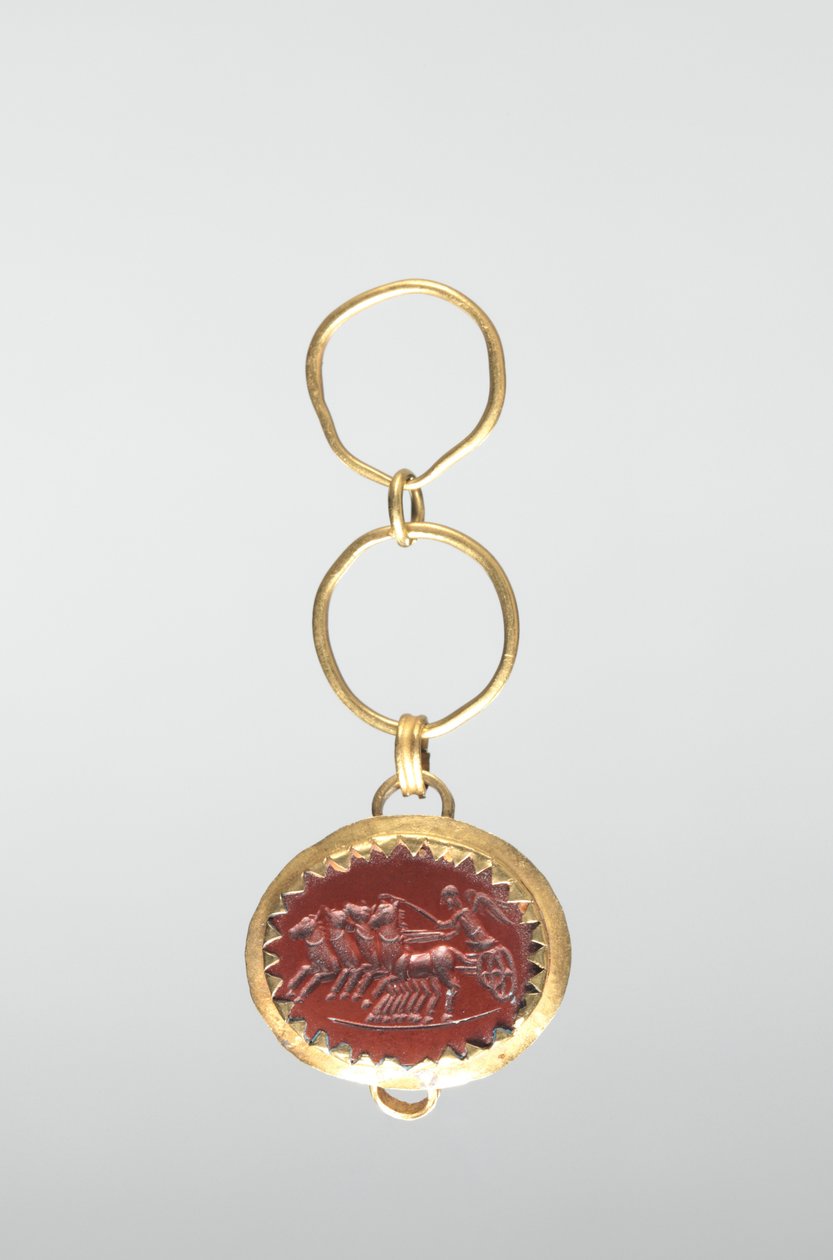 Intaglio med seger i vagn av Roman Imperial Period