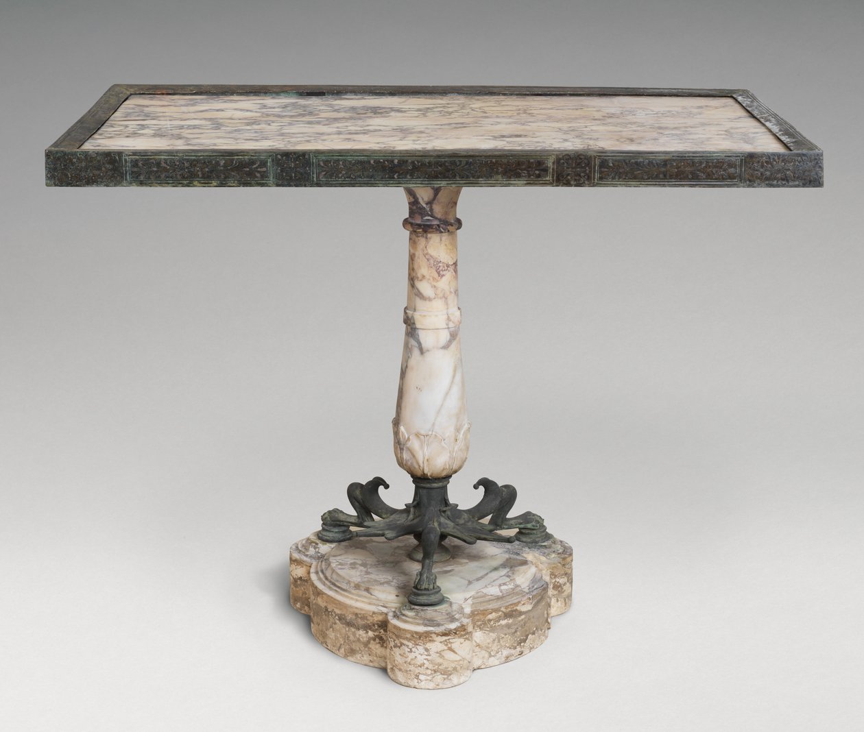 Marmor och brons bord av Roman Imperial Period