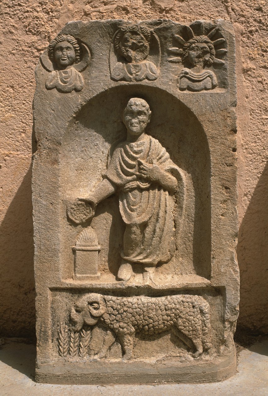 Stela, höga kejsarperioden (27 f.Kr.-395 e.Kr.) av Roman Imperial Period