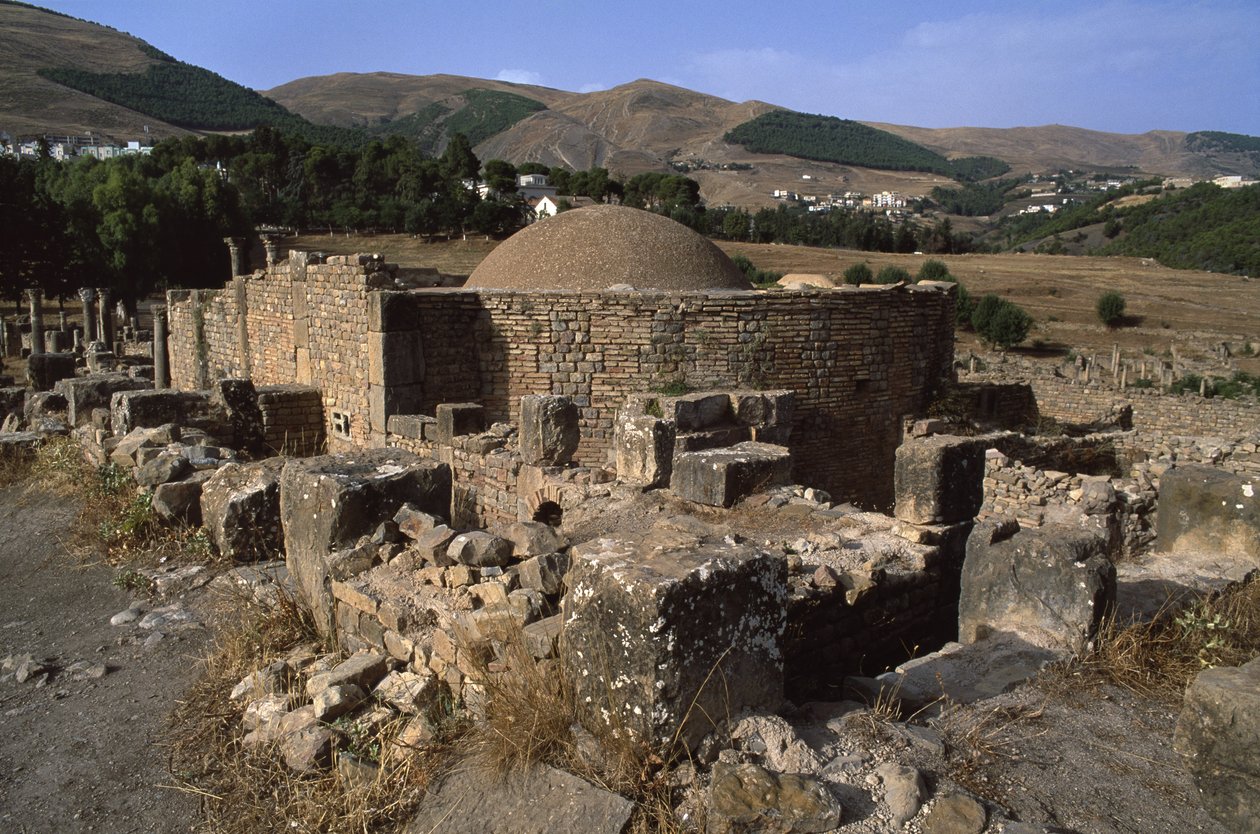 Utsikt över dopkapellet, höga kejsarperioden (27 f.Kr.-395 e.Kr.) av Roman Imperial Period