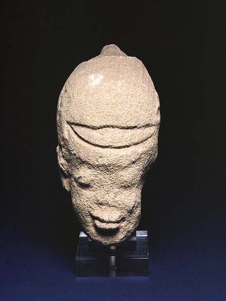 Hjälmhuvud, från Aniba, Nubia (sandsten) av Roman Period Egyptian