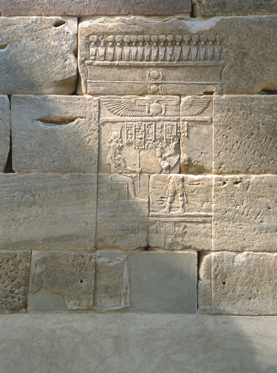 Relief från Temple of Dendur, c.10 f.Kr. (eolisk sandsten) av Roman Period Egyptian