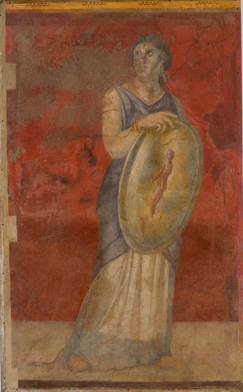 Stående kvinna som håller en sköld, c.50–40 f.Kr. av Roman Republican Period