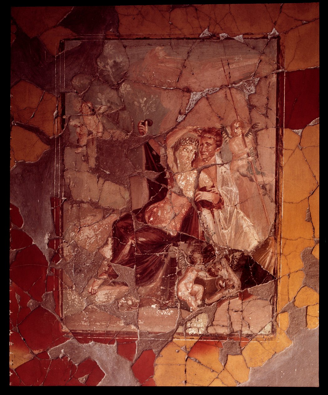 Ariadne och Theseus. Väggmosaik från Casa del Bicentenario, 500-talet f.Kr.-1:a århundradet e.Kr av Roman Roman