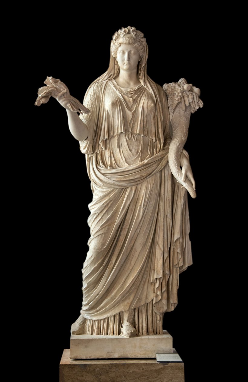 Art Rome Porträtt av kejsarinnan Livia figurerad i Ceres (58 f.Kr. - 29 e.Kr.) marmor av Roman Roman
