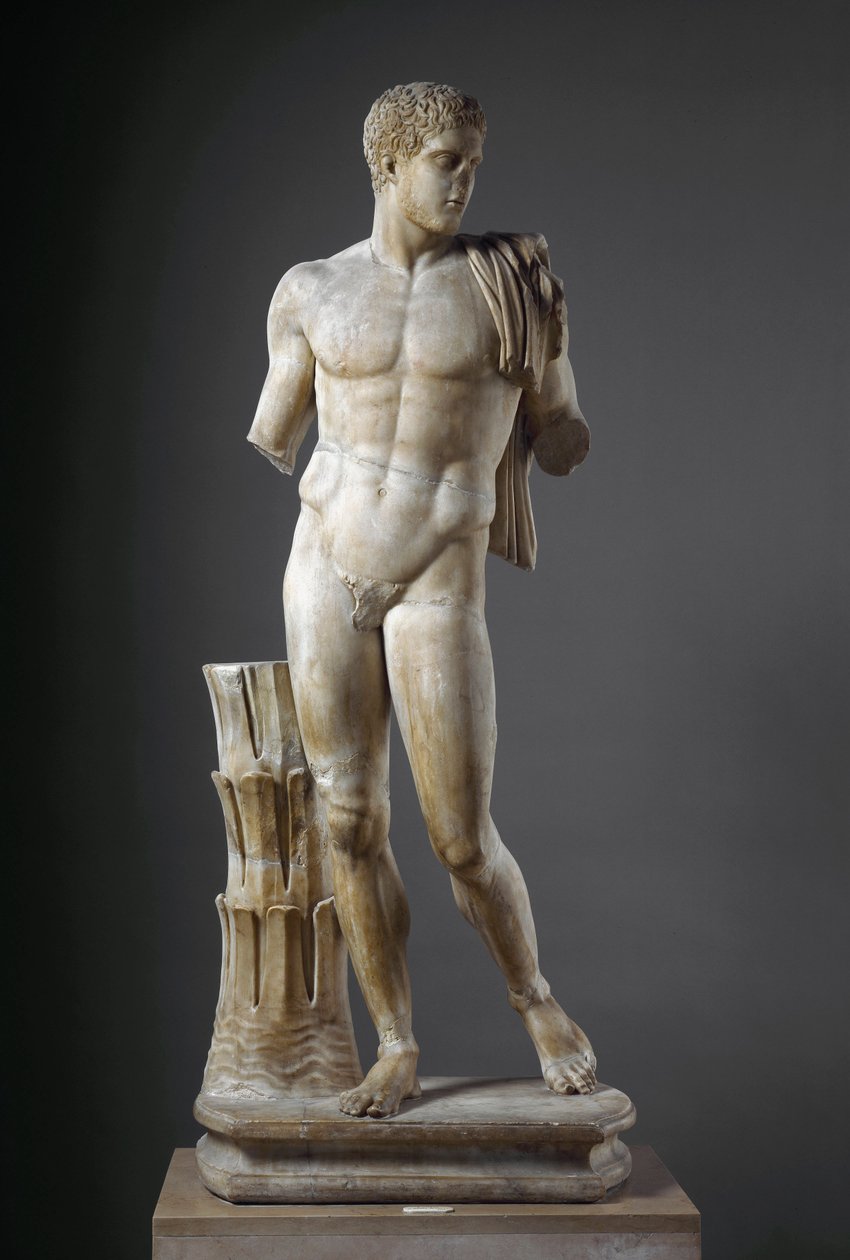 Diomedes romersk marmorskulptur efter ett grekiskt original. Från Cuma. Dim. 177 cm Arkeologiska museet, Neapel av Roman Roman