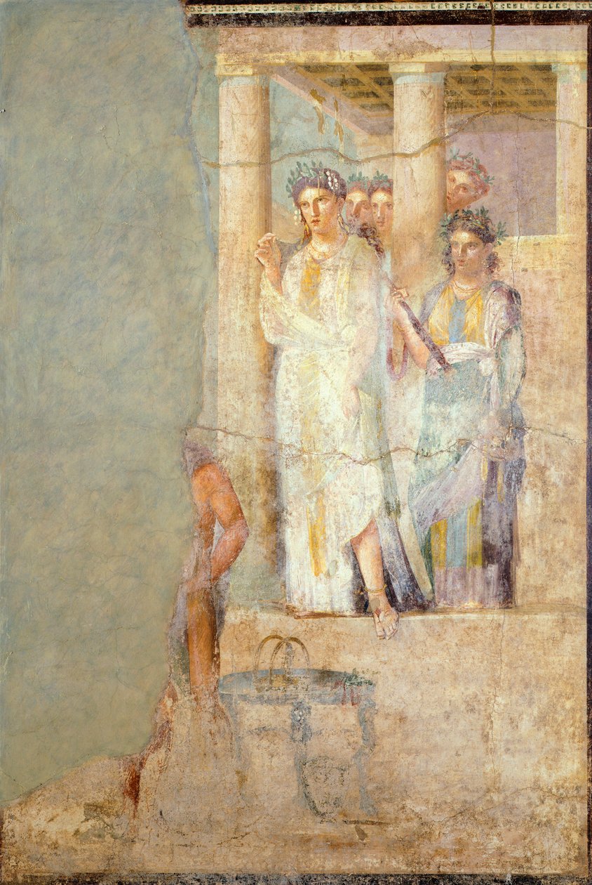 Fresk föreställande Iphigenia i Oxen, från Caecilius Iucundus hus, Pompeji av Roman Roman