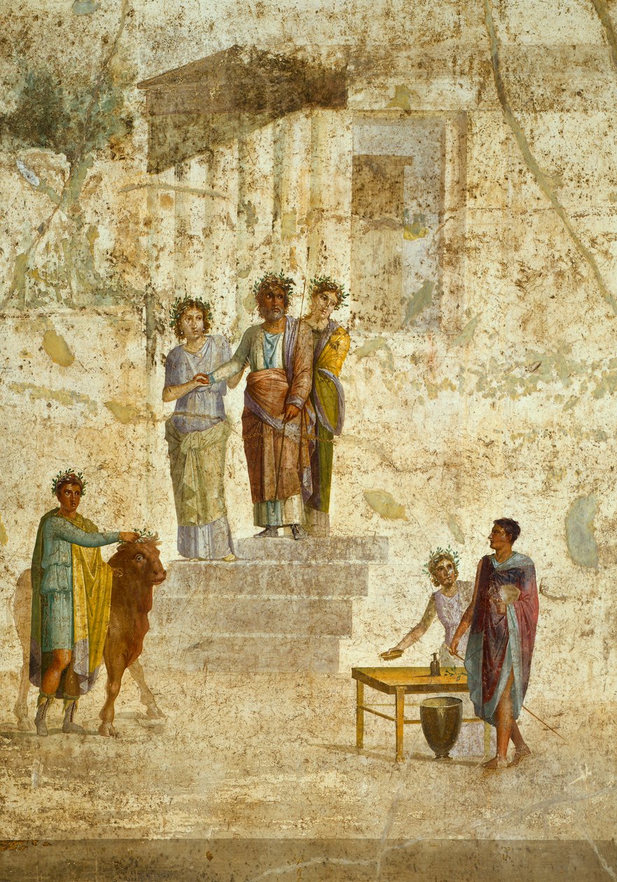 Fresk föreställande Jason och Pelias, från Pompeji (UNESCOs världsarvslista av Roman Roman