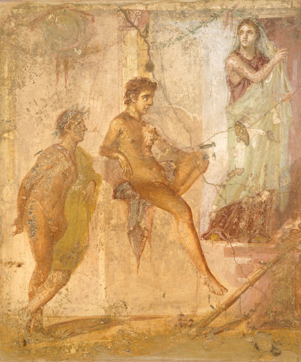 Fresk föreställande Venus fiske, från House of Golden Cupids, Pompeji, Kampanien, romersk civilisation av Roman Roman