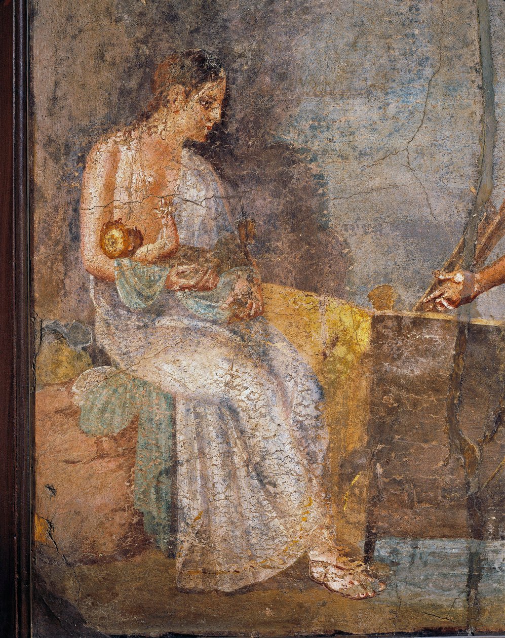 Fresk föreställande mamma som ammar sitt barn, från Pompei, Italien av Roman Roman