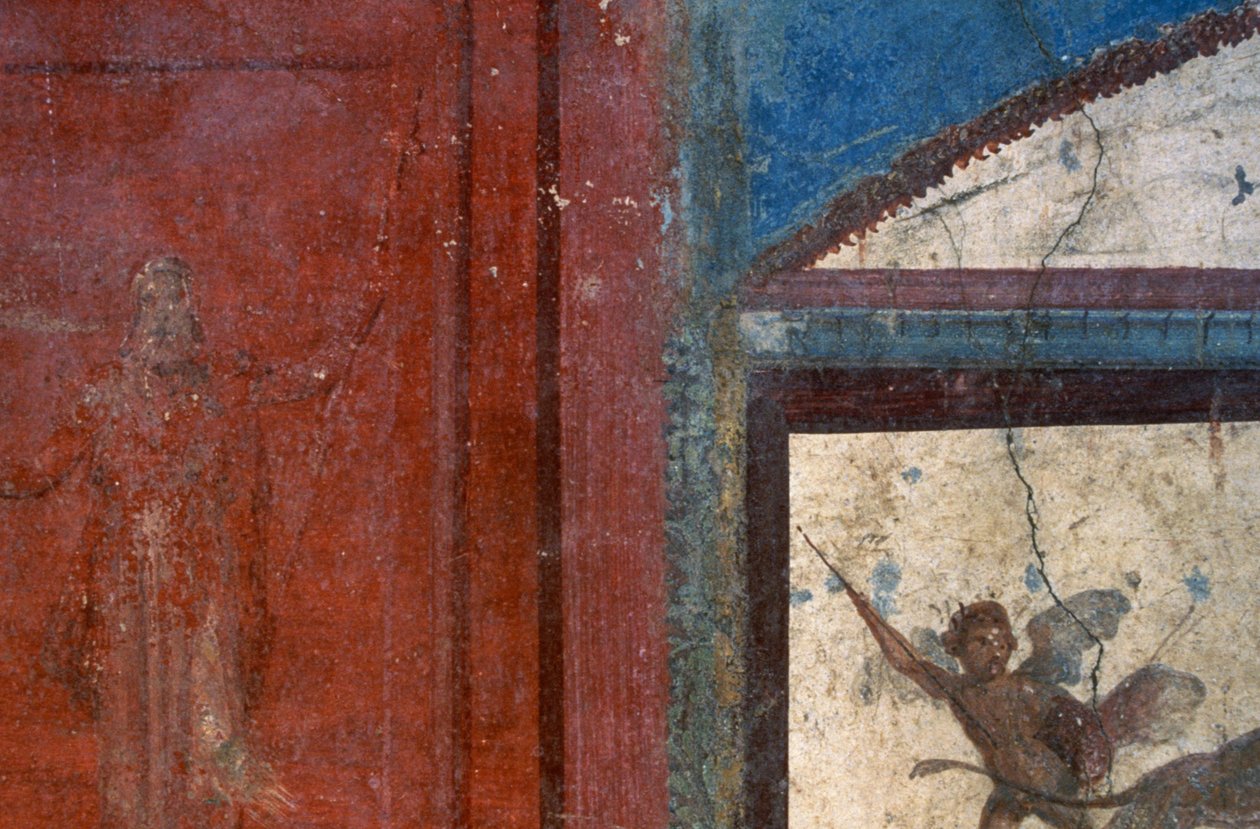 Fresk från House of Ceii, Pompeji (UNESCOs världsarvslista av Roman Roman
