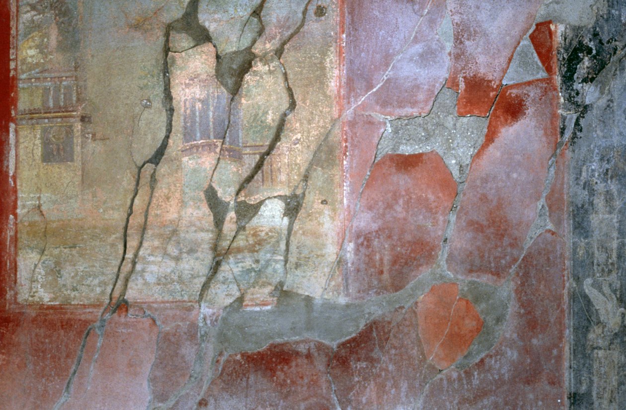 Fresk från House of Ephebus, Pompeji (UNESCOs världsarvslista av Roman Roman