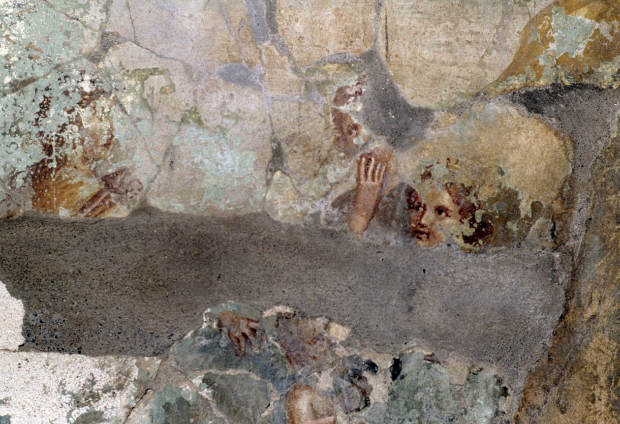 Fresk från huset av Caius Julius Polybius, Pompeji (UNESCOs världsarvslista av Roman Roman