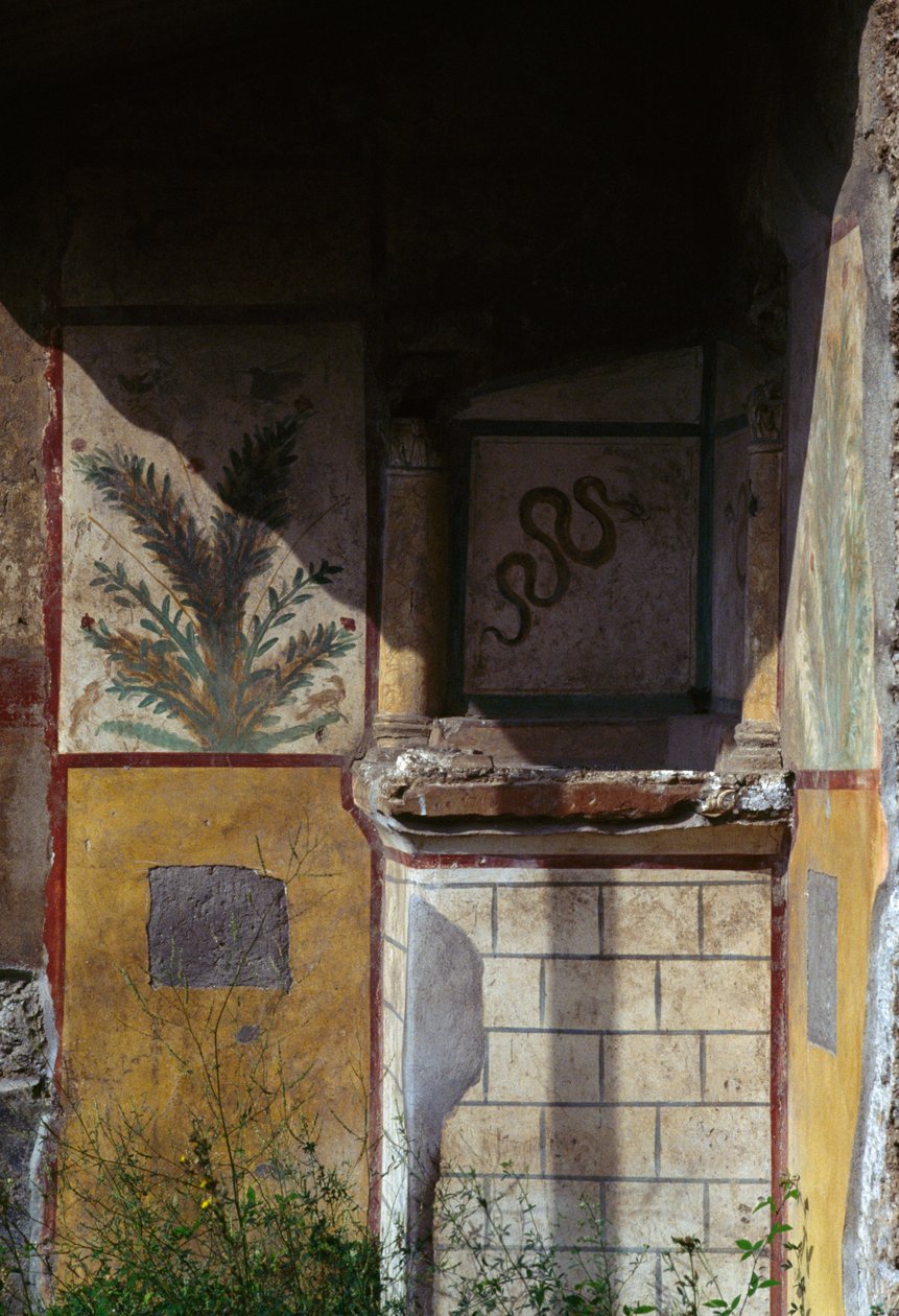 Glimt av ett hus i Via di Castricio, Pompeji (UNESCOs världsarvslista av Roman Roman