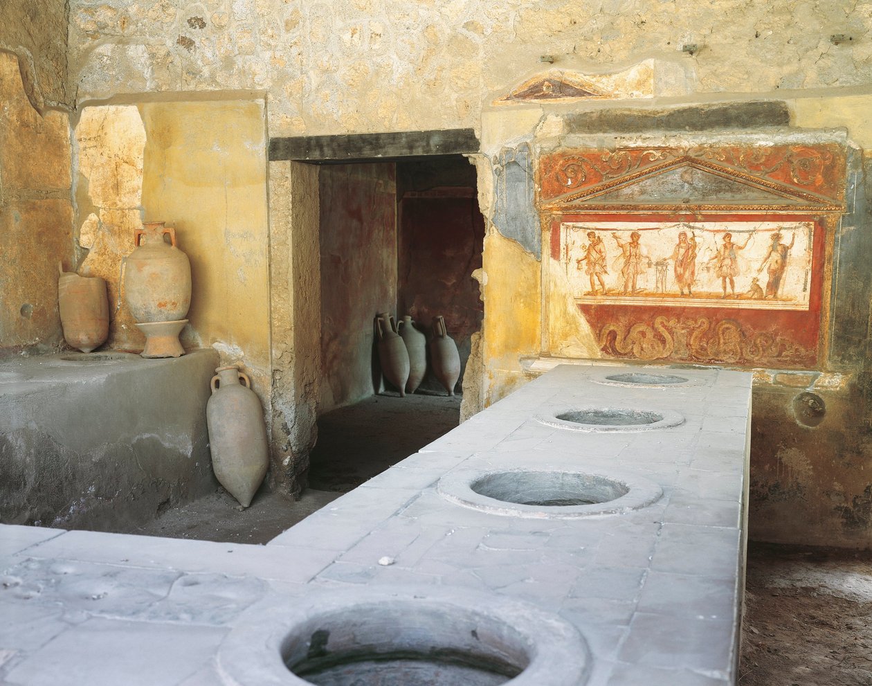Italien, regionen Kampanien, Pompeji, Thermopolium i Via dell