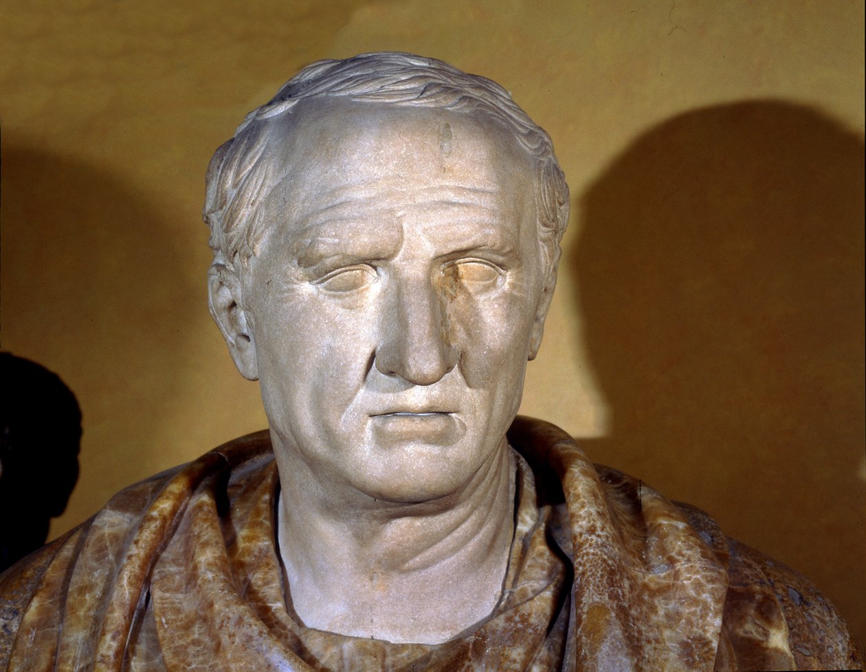 Marmorbyst av Cicero (Marcus Tullius Cicero). Romersk politiker, talare och författare) av Roman Roman