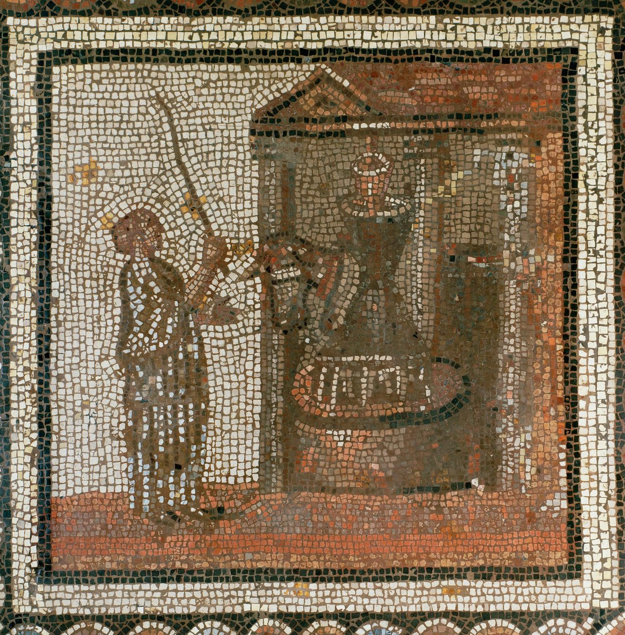 Kvarn med kvarnstenar (mosaik) av Roman Roman