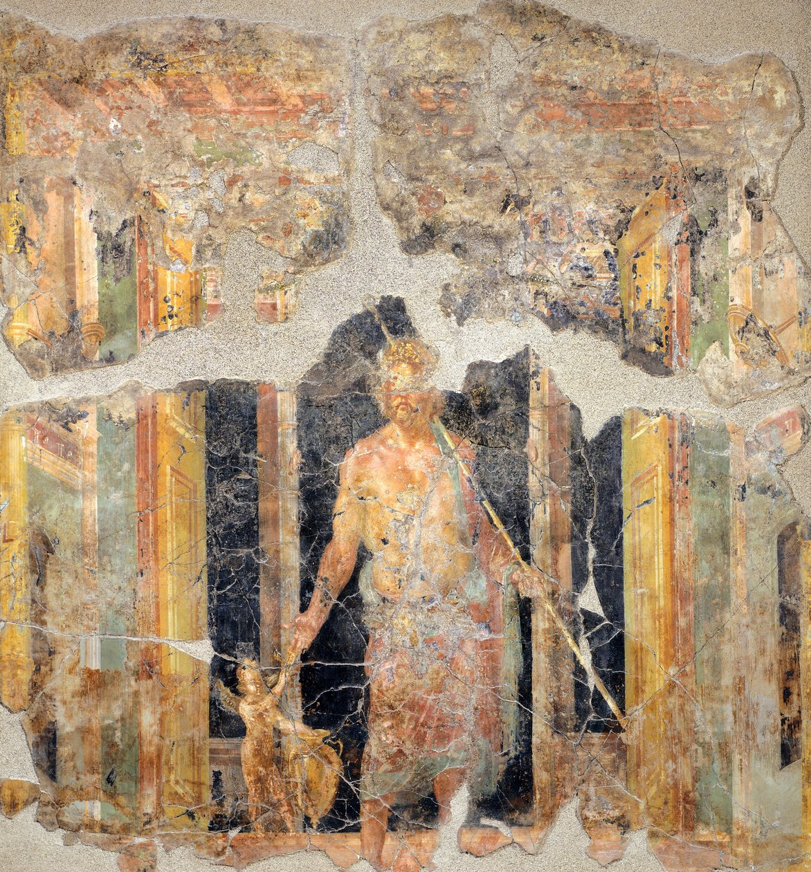 Målning av den fjärde pompeianska stilen föreställande Jupiter av Roman Roman
