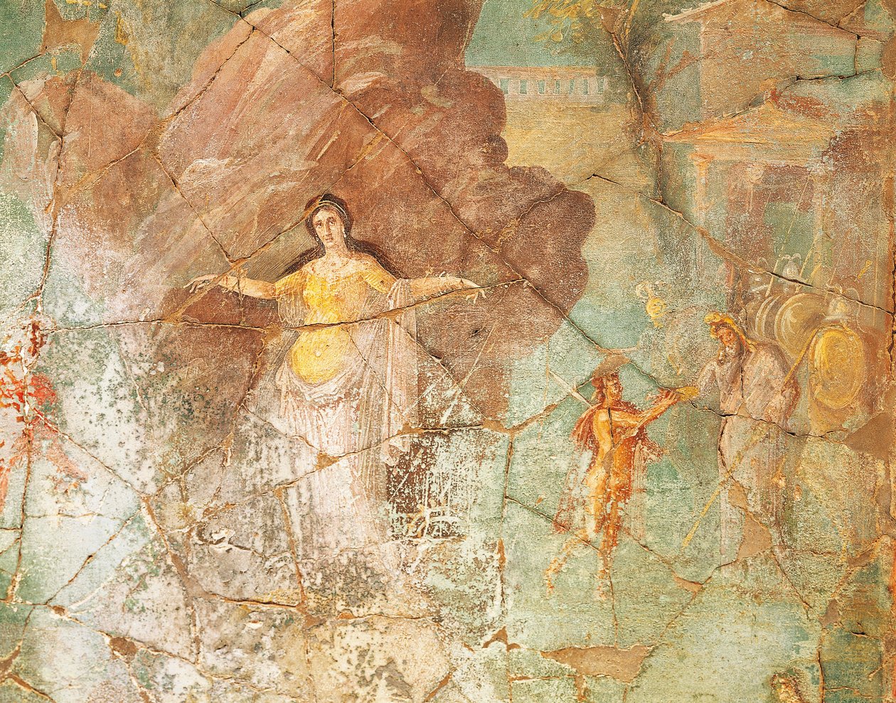 Perseus och Andromeda, fresk från House of Priest Amandus, Pompeji av Roman Roman
