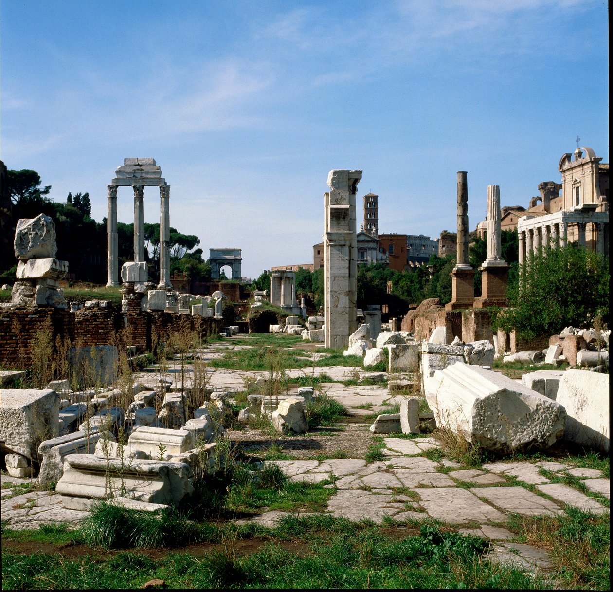 Romersk konst: utsikt över Forum (foro romano). Rom av Roman Roman