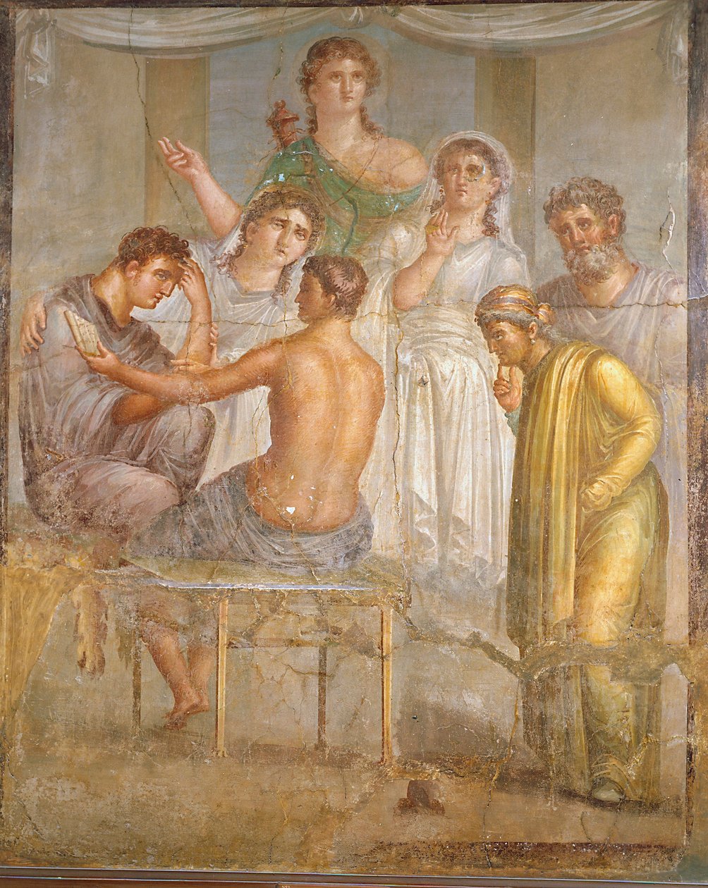 romersk civilisation. Admetus och Alcestis, fresk från basilikan Ercolano av Roman Roman