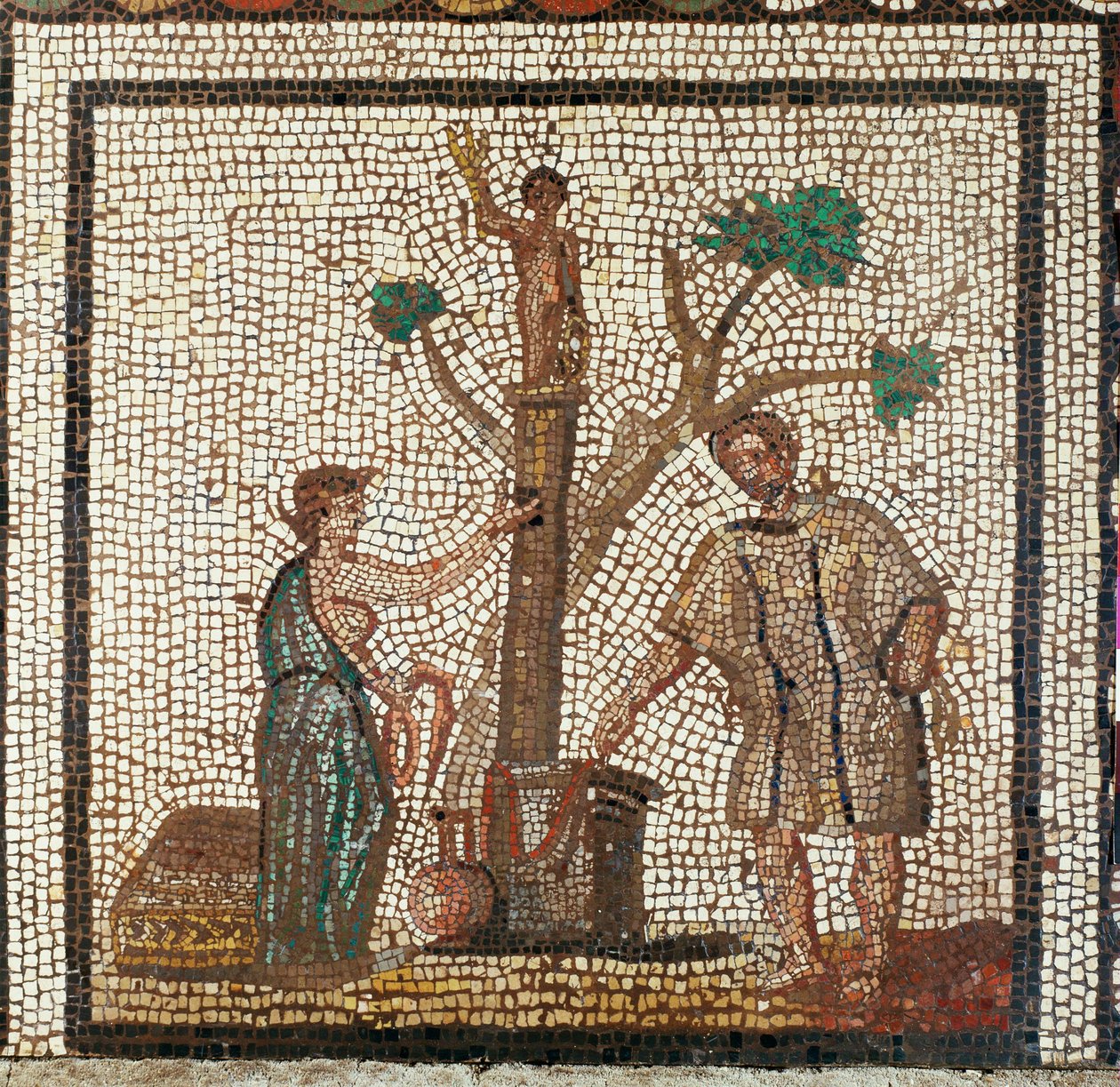 Offergåva till Ceres eller Apollo (mosaik) av Roman Roman