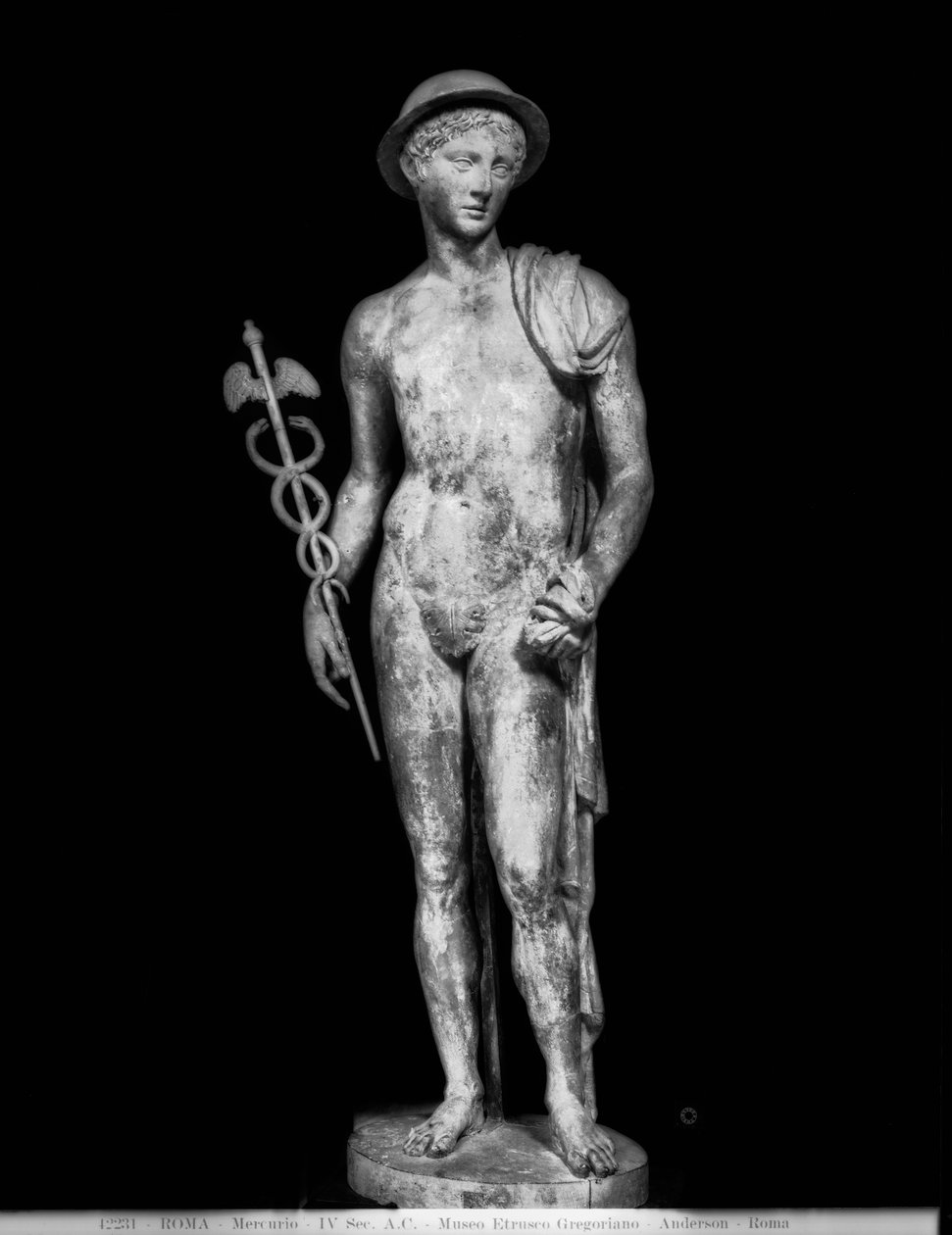 Staty av Merkurius (marmor) av Roman Roman