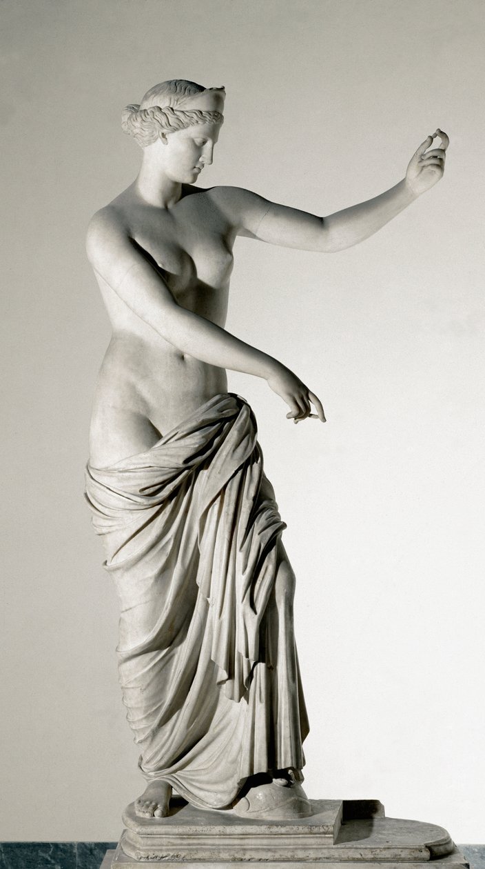 Venus från Capua med en spegel (marmorskulptur efter ett grekiskt original från 300-talet f.Kr.) av Roman Roman