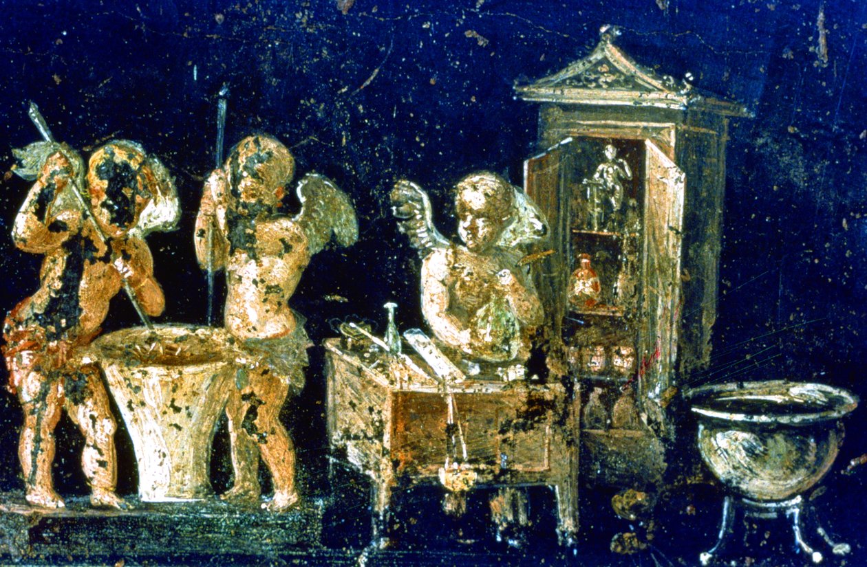 Väggmålning från House of the Vettii av Roman Roman