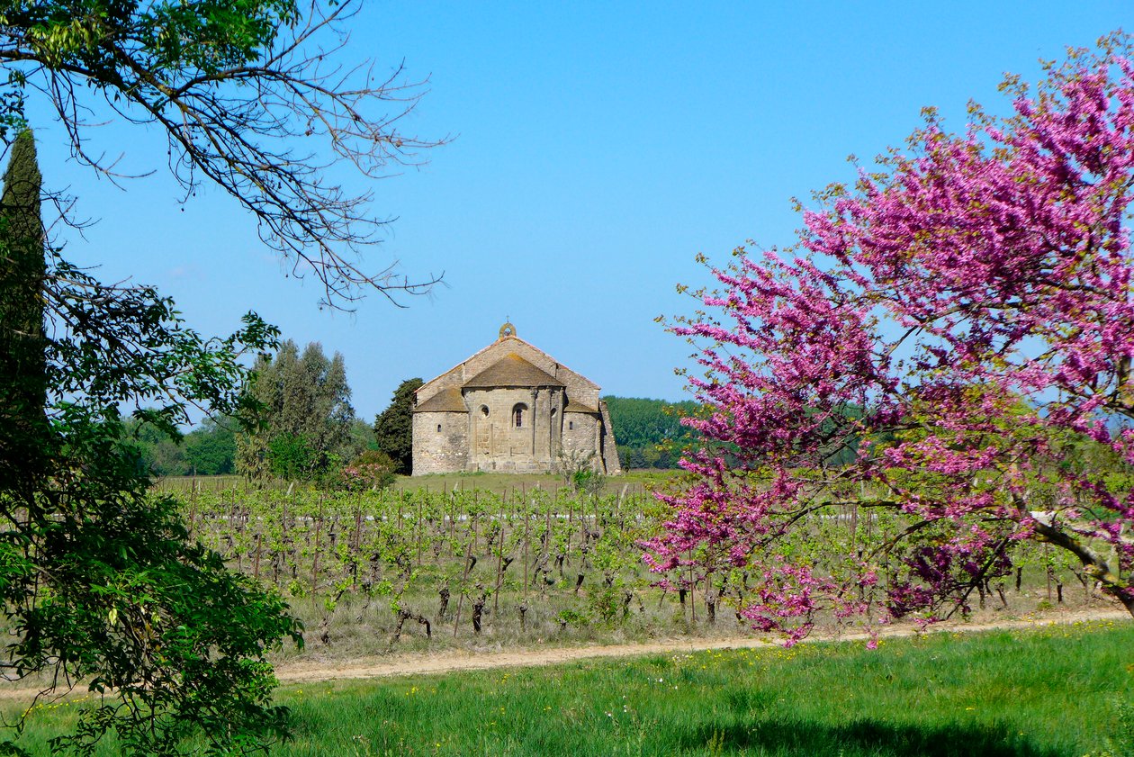 Romanska kapellet Saint-Etienne de Vaissiere i Azille (foto) av Romanesque