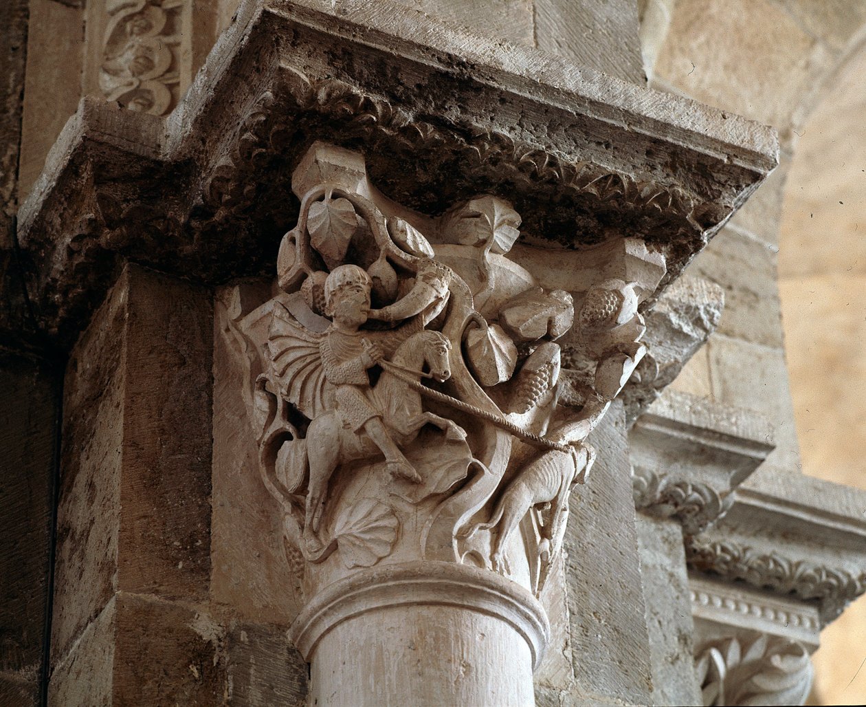 St Eustace jakt (ristad huvudstad) av Romanesque