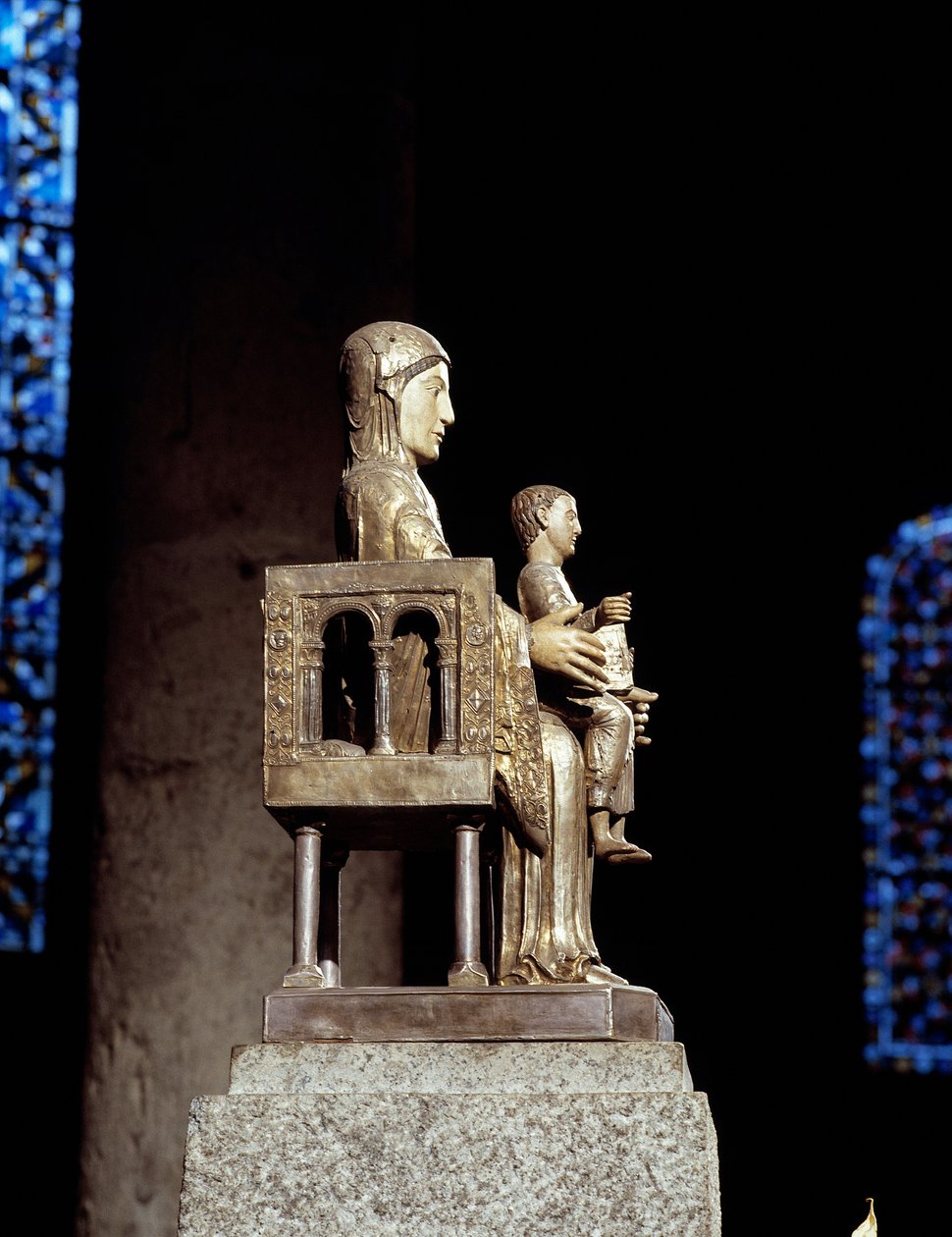 Jungfru och barn (skulptur) av Romanesque
