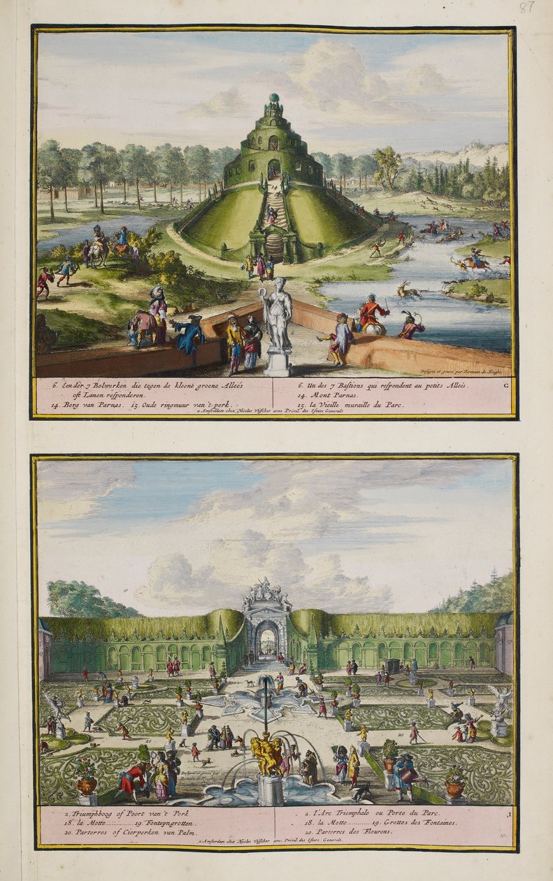 The Park at Enghien, c.1685, illustration från en 