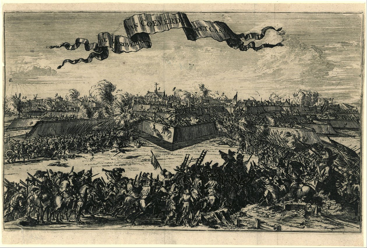 Erövringen av Coevorden den 30 december 1672 Erövringen av Coeverde med Cast[eel] (titel på objekt) av Romeyn de Hooghe (attributed to)