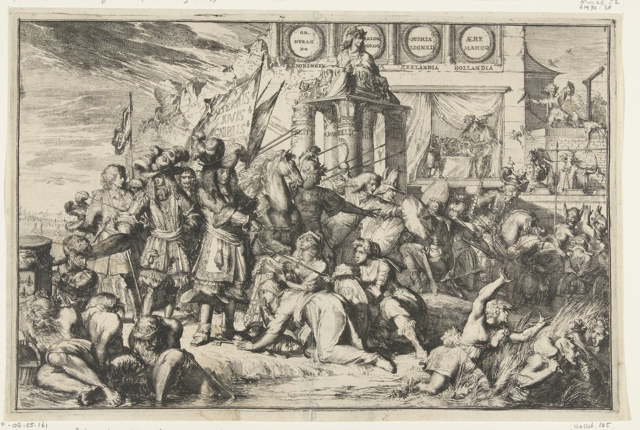 Fransk invasion och brytande av unionens enhet av Romeyn de Hooghe