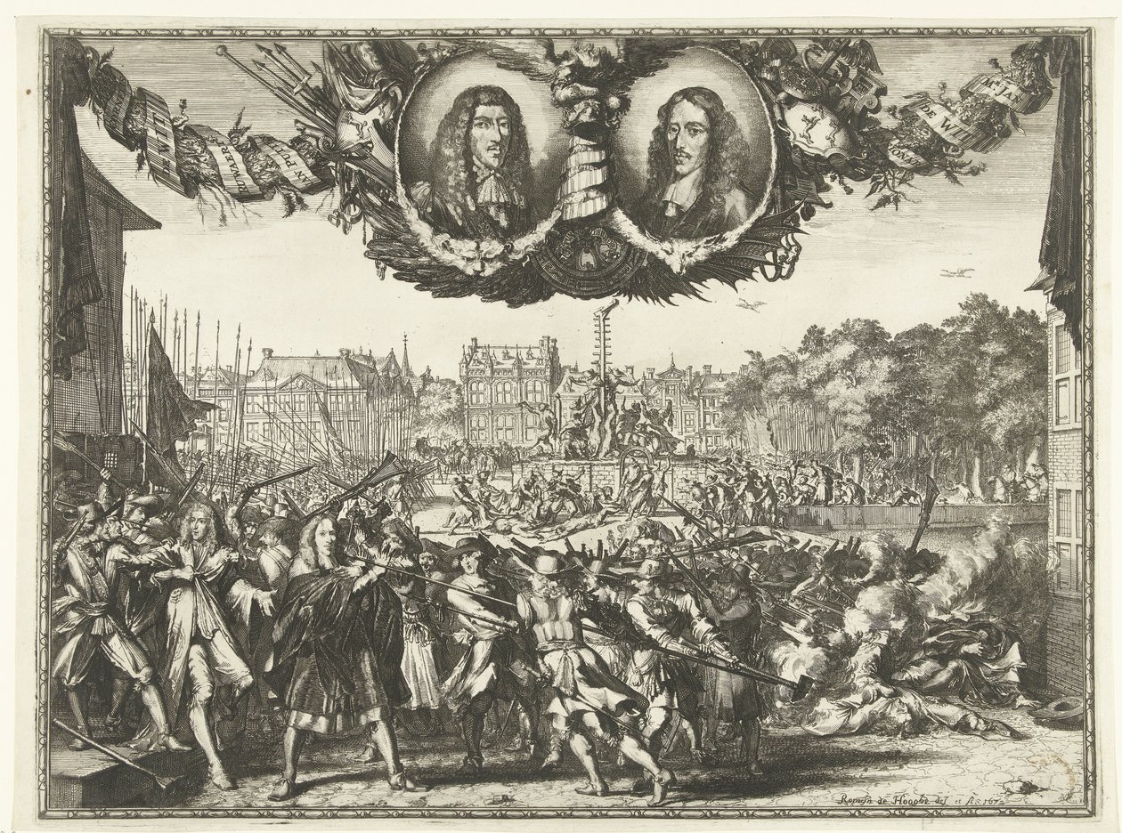 Mordet på bröderna de Witt, 1672 av Romeyn de Hooghe