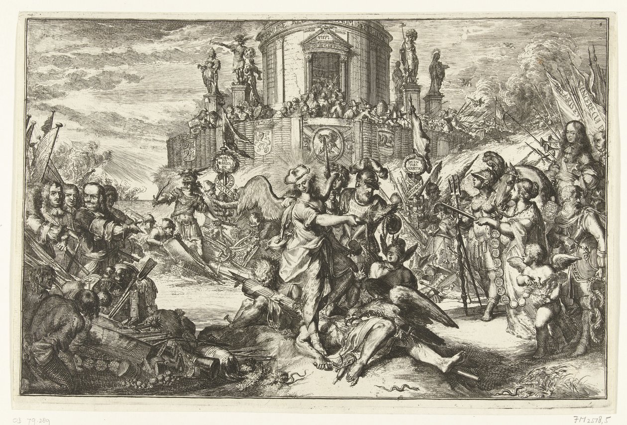 Segrar med ankomsten av William III av Romeyn de Hooghe