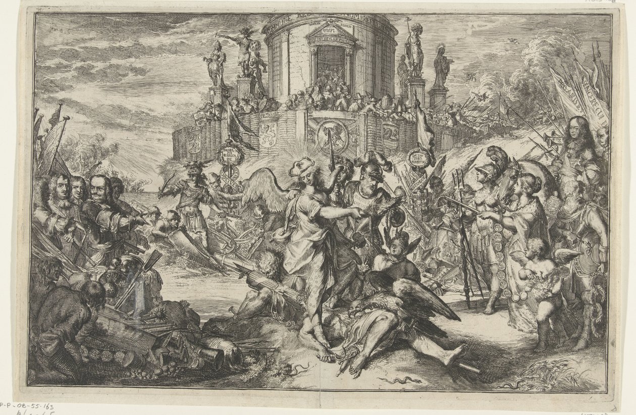 Segrar med ankomsten av William III av Romeyn de Hooghe
