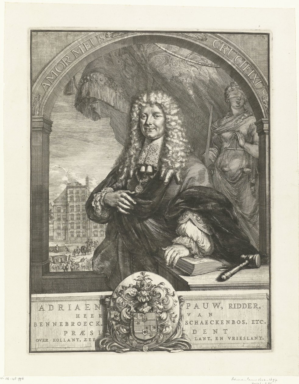Porträtt av Adriaen Pauw av Romeyn de Hooghe