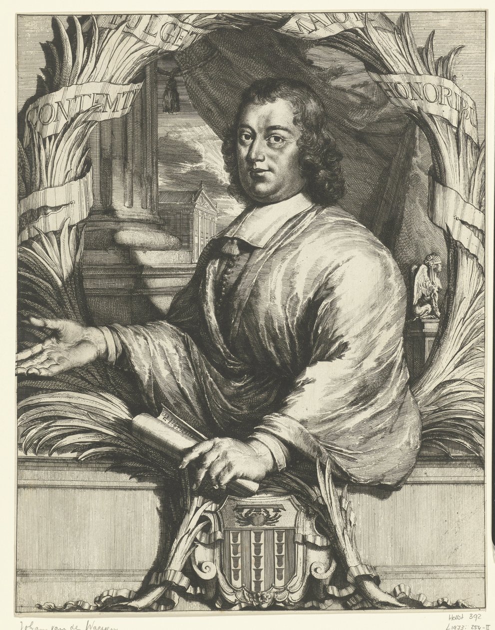 Porträtt av Johan van der Waeyen av Romeyn de Hooghe